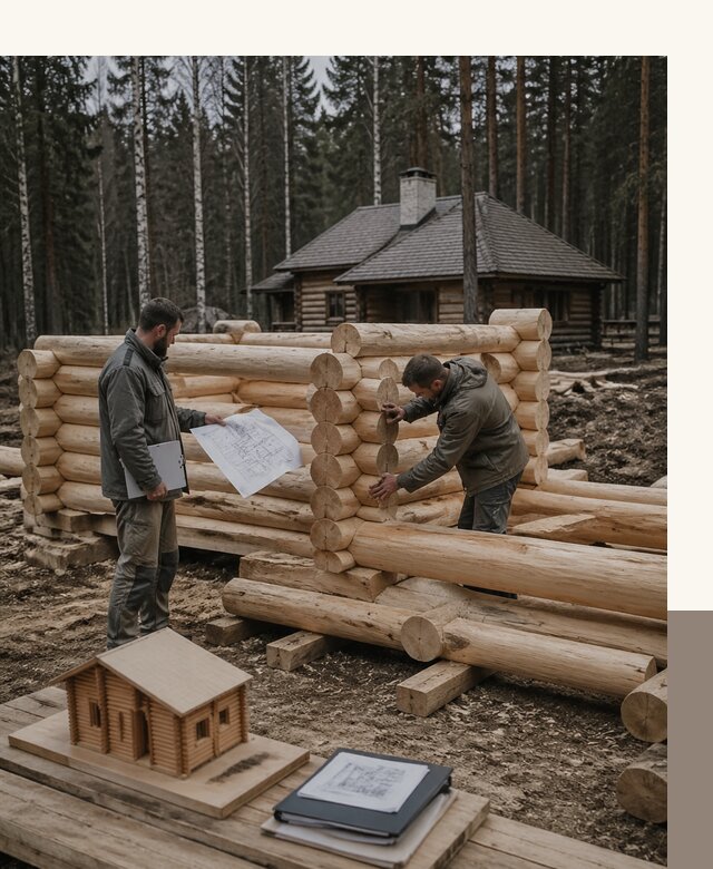 Проектирование и строительство домов из бревна в Новосибирске